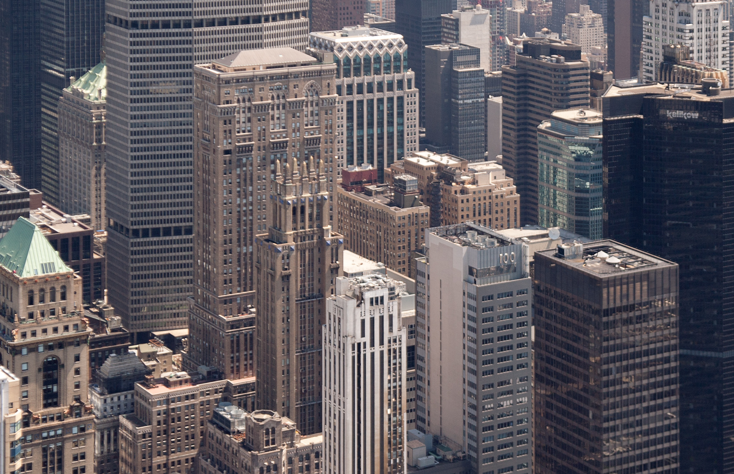 View on tall buildings from Empire state Building
