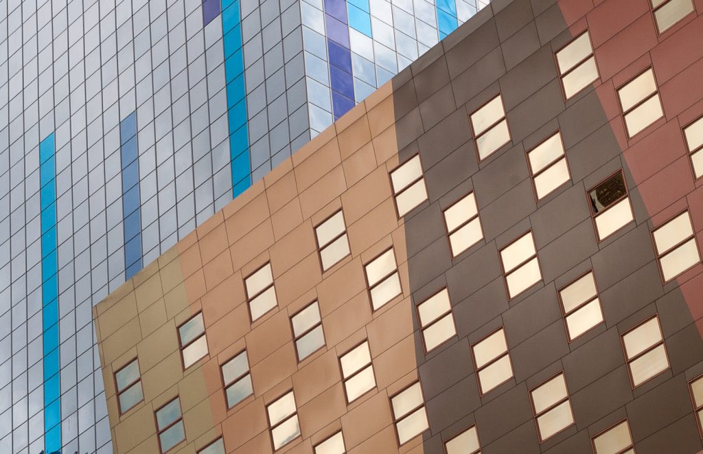 View on tall buildings on Times Square