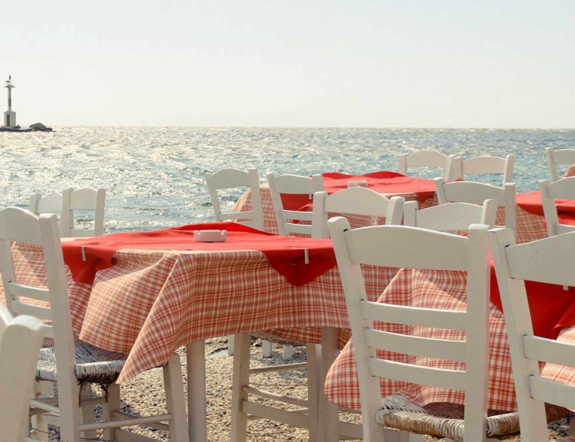 Mykonos seaside restaurant