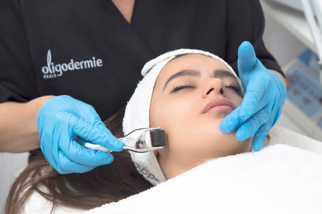 Dermaroller beauty treatment