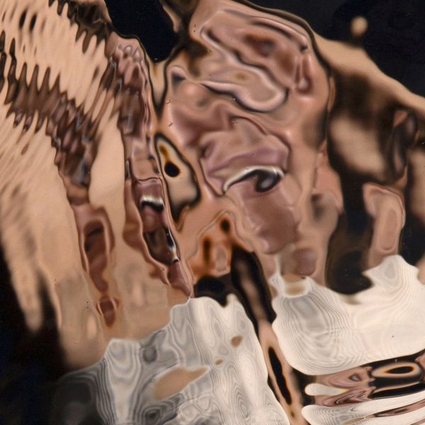 abstract female figure distorted by water ripples - detail